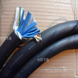 日本进口CHUGOKU 30芯1.25平方电缆线耐曲拖链耐张力耐油柔性600v