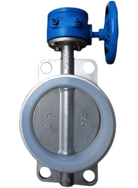 304不锈钢蜗轮对夹式蝶阀D371XF-16p硅胶四氟涡轮蝶阀25/32-400