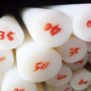 尼龙棒实心齿轮料圆柱超耐磨白色pa66柱销来图加工定做8400mm