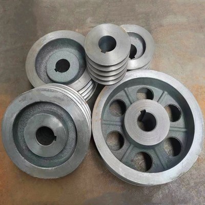三角皮带轮B型四槽4槽国标皮带盘外径100-400mm铸铁电机轮皮带盘