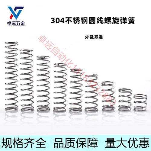 YUR-D2/3/4/5/8-L15/20/25压缩弹簧不锈钢圆线螺旋压簧替代E-YUR