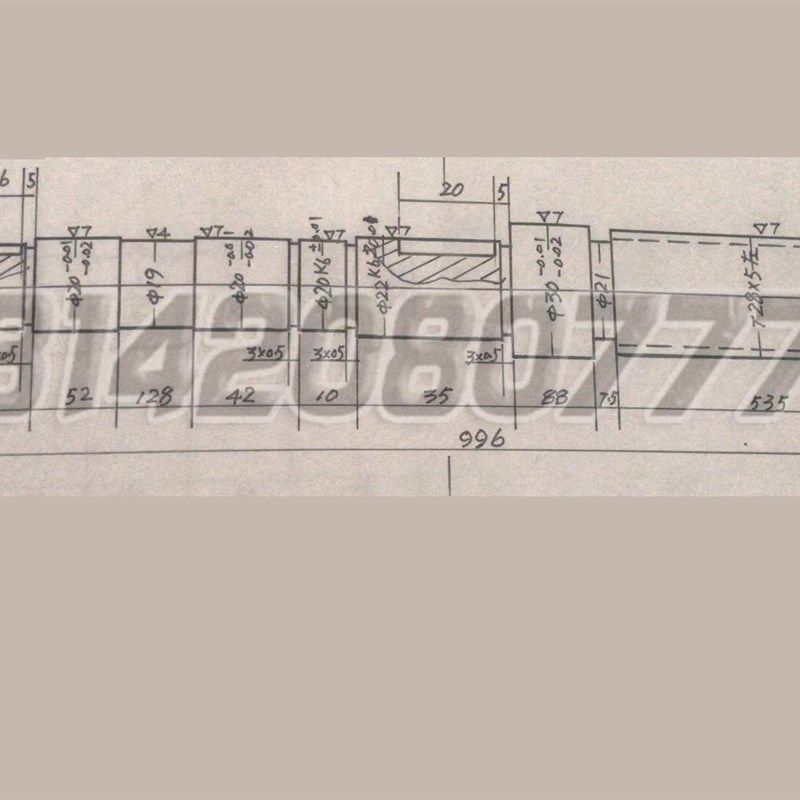 广州第三机床CW6163/CW6180B机床丝杆配件中丝杆 T型丝杆