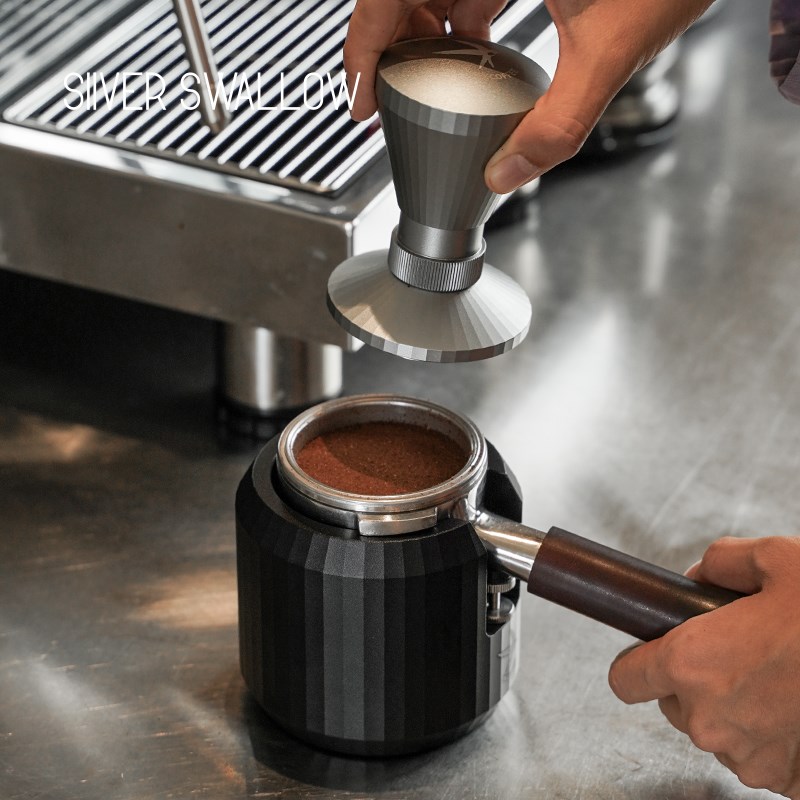 HACOFFEE咖啡机手柄压粉底座铝合金粉锤布粉器支撑底W座适用58m