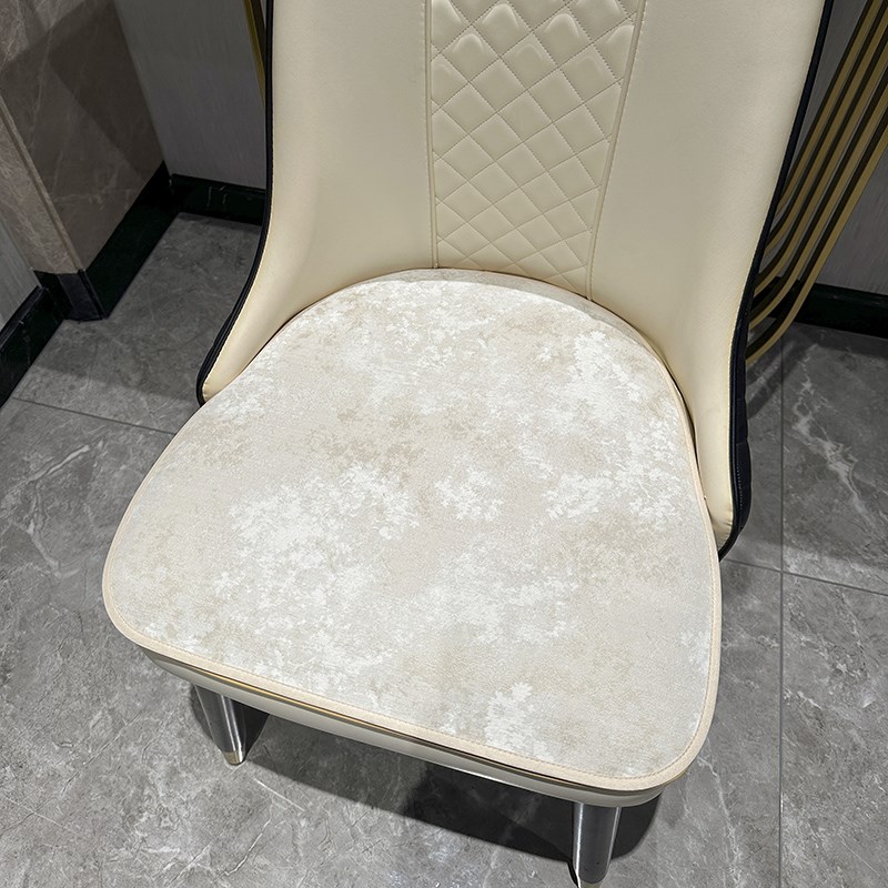 马蹄形餐椅垫四季通用防滑轻奢现代简约北欧弧形椅子坐垫2Z024新