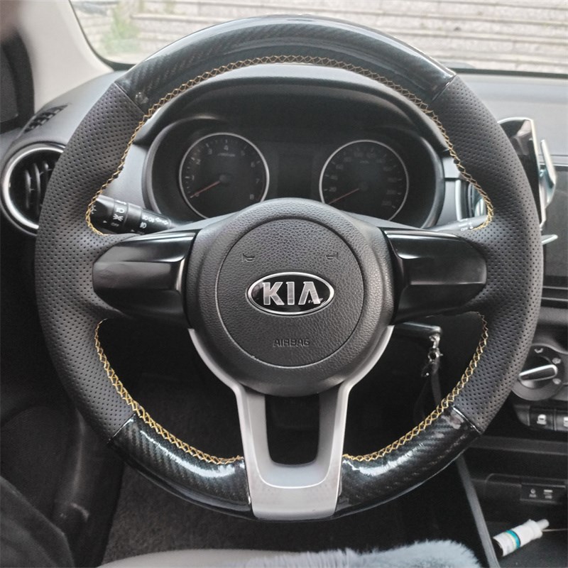 起亚福瑞迪K2K4K5凯绅凯酷 kxcross新智N跑专用碳纤维手缝方向盘