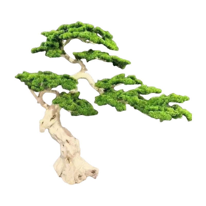 仿真松树人造迎客松室内外假美人松树玄关造景酒店展厅摆件罗汉松