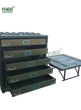 科威盾 直供 军绿色靠前保障箱 装载器械装备维修工具箱 带叉车位