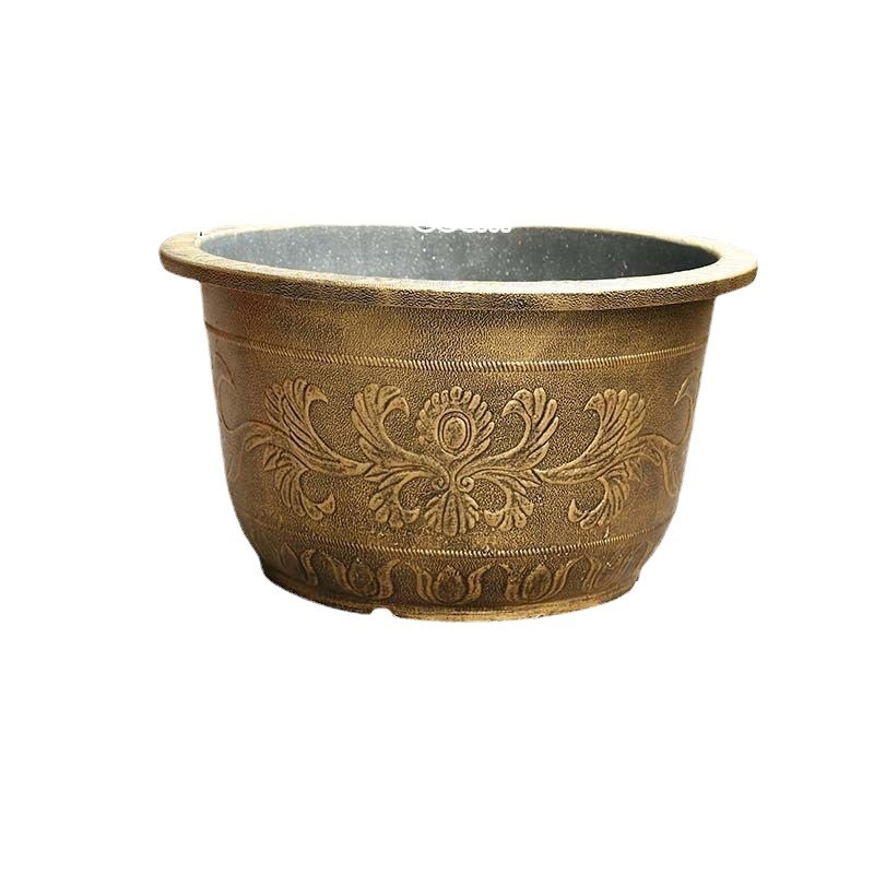 水培花盆特大荷花盆睡莲缸大号无孔圆形加厚塑料庭院跨境