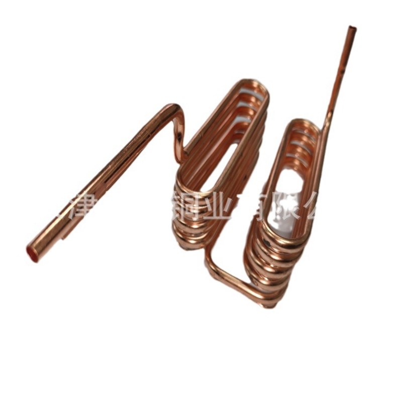 加工线圈铜弯管 水冷管拔孔焊接 集气管组制冷铜配件 蚊香盘管