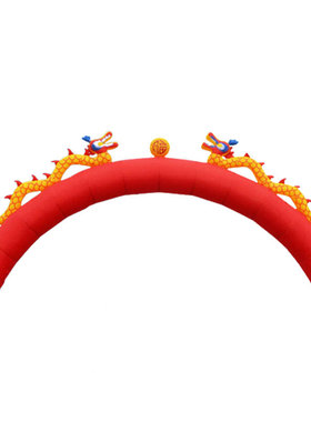 红色双龙拱门 8米12米充气拱门 开业彩腿双龙拱门婚庆拱门