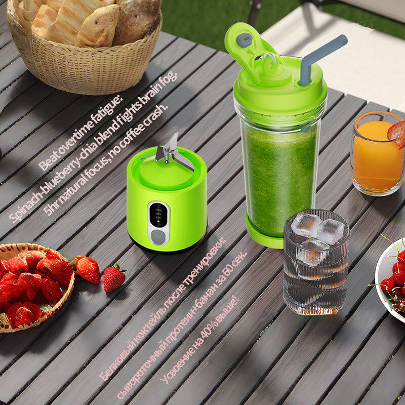 跨境榨汁机便携式辅食机充电碎冰果汁机家用多功能榨汁杯细腻无渣