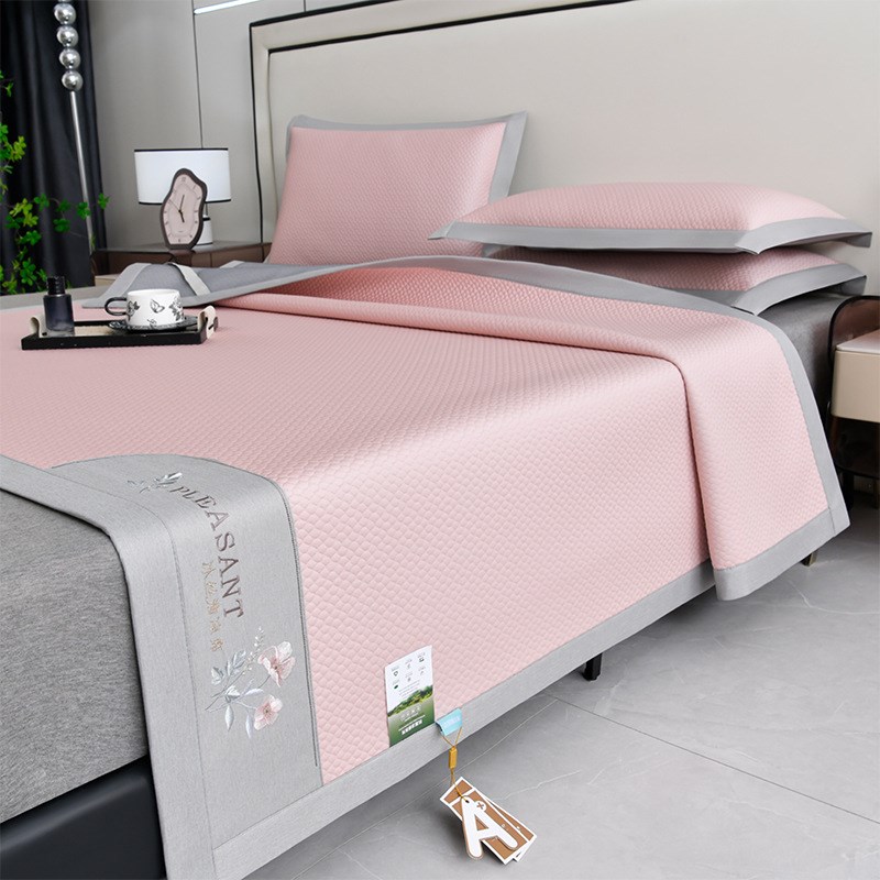 新款3D按摩冰豆豆凉席三件套夏季空调软席子高端冰丝席学生凉席子