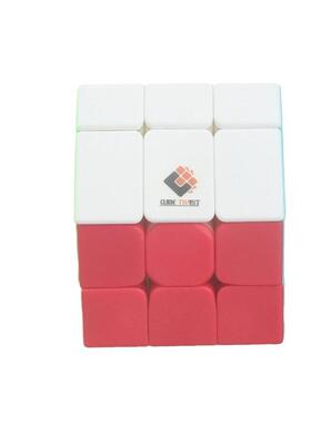 梯色白色顶房子魔方三阶魔屋魔方3X3彩色变形魔方Magichouse Cube