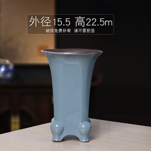 古典紫砂大口径陶瓷兰花盆哥窑高端复古创意榕树蝴蝶兰个性造景盆