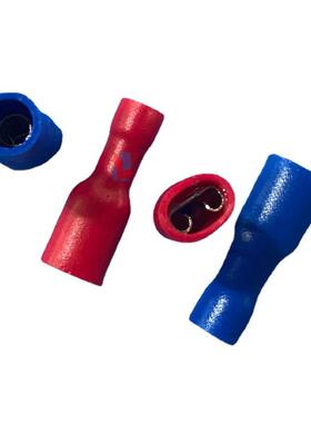 FDFD2-187母全绝缘冷压端头母接线端子插簧蓝色护套 1000只/包