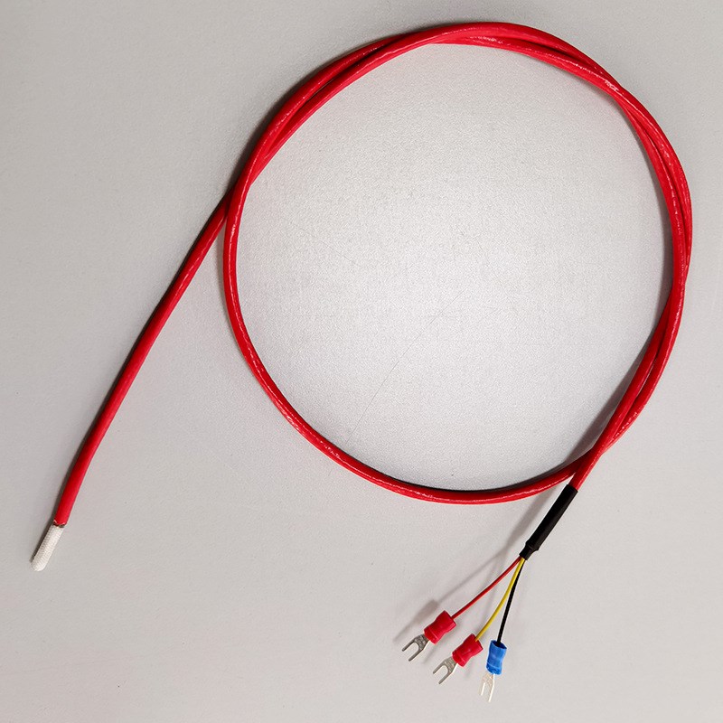 pt100铂热电阻玻璃纤维炉温测试线温度传感器耐温480温度探头