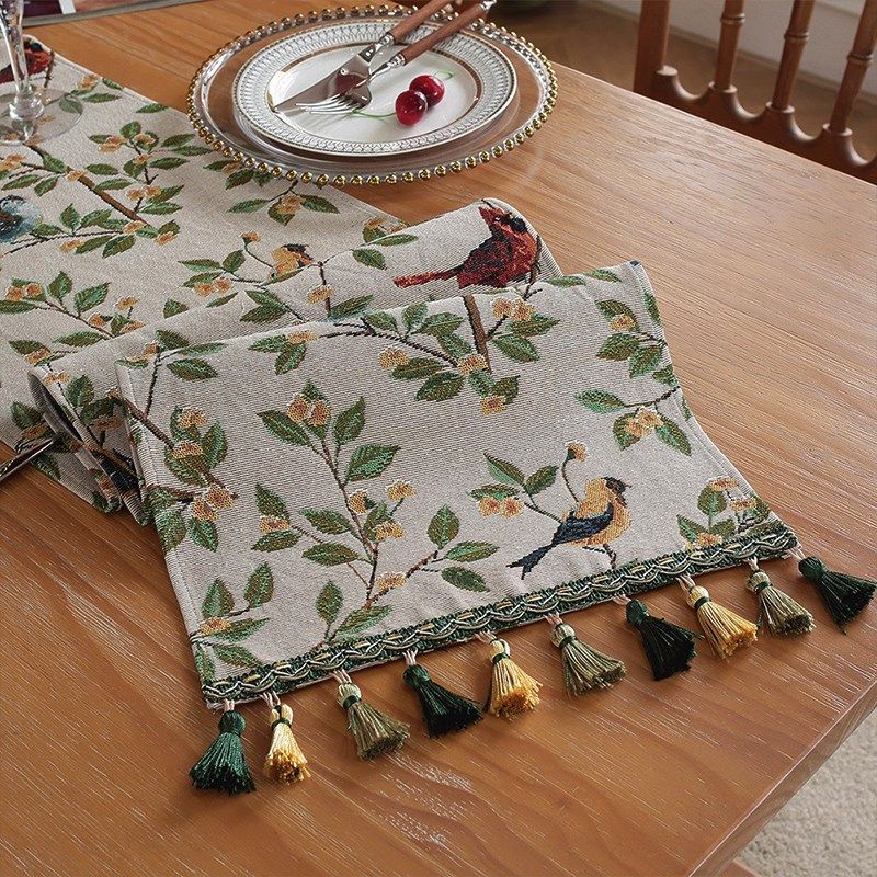 日本复古绿色桌旗桌布茶几电视柜长条餐桌轻奢高级感盖巾床旗桌垫,居家布艺,桌椅脚套/桌脚垫,淘宝优惠券,粉丝福利购,淘宝优惠卷