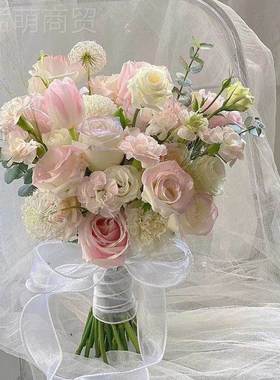 捧手花郁新娘手捧结婚出片金领证仿真花香拍照道具七夕URR婚礼