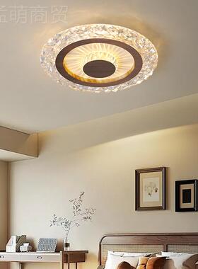极简中卧室灯吸5顶灯202款古主卧美式复古胡桃色超新DGP亮护眼房