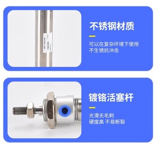 50X75X100X150 MA不锈钢迷你小型气动气缸MA16