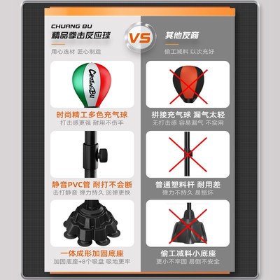拳击反应球反应靶家用拳靶不倒翁沙袋儿童速度球拳击训练器材用品