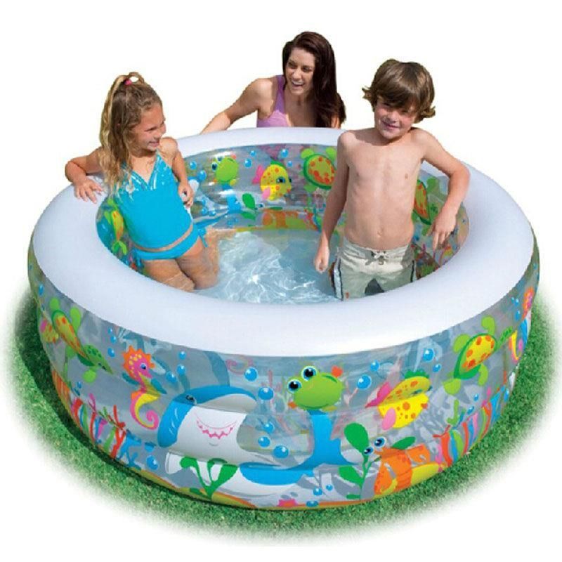 INTEX58480金鱼水池家庭充气游泳池宝宝游泳池加厚儿童充气池
