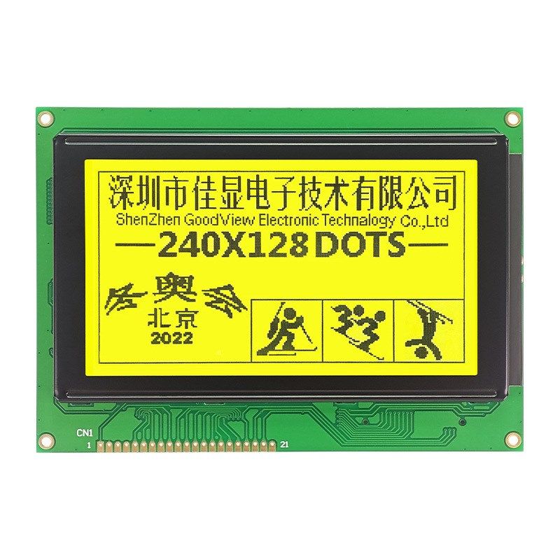 240128Alcd液晶屏240x128LCD液晶模块 STN黄绿T6963控制LCM显示屏