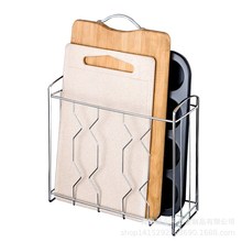 菜板架壁挂厨房304不锈钢挂砧板案板收纳挂篮门挂多功能置物架