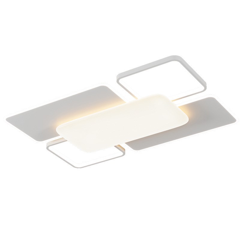 客厅灯简约现代大气主灯高显指护眼长方形吸顶灯23新款奶油风灯具