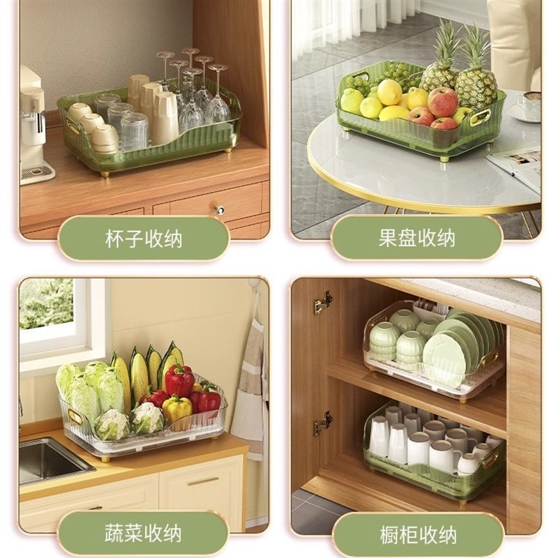 沥水碗盘架碗碟收纳架沥水篮放筷收纳盒厨房置物架沥水碗架