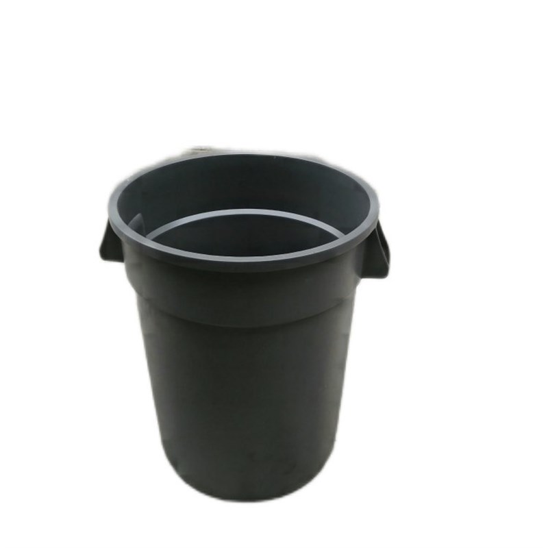 塑料圆桶可带万向轮底座配盖子厨余泔水桶化工原料桶双把手抬
