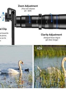 APEXEL新品20-40X长焦望远镜直播通用型高清双调焦变焦手机镜头