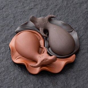 山海经龙鲤茶宠鱼化龙小摆件茶桌上的精品可养龙鱼招财茶台