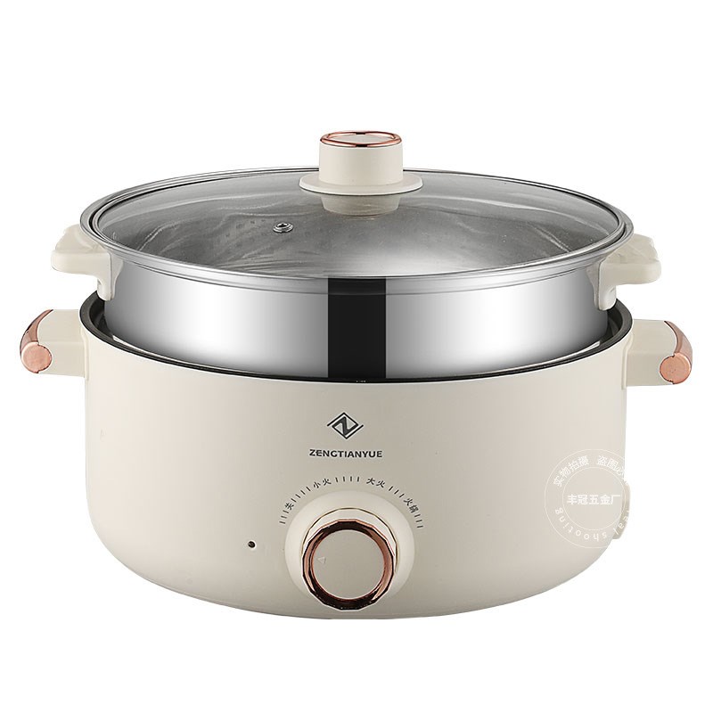 严选电煮锅多功能家用一体式电火锅学生宿舍煮面炒菜小电锅电热锅