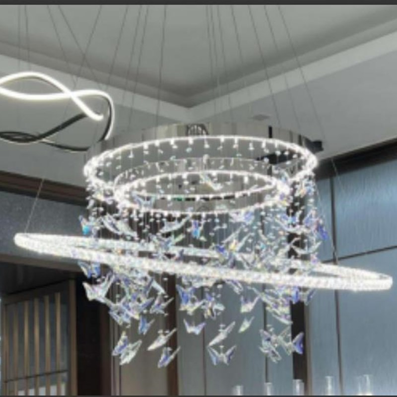 客厅吊灯后现代轻奢水晶灯创意大气设计师款餐厅卧室中山灯具