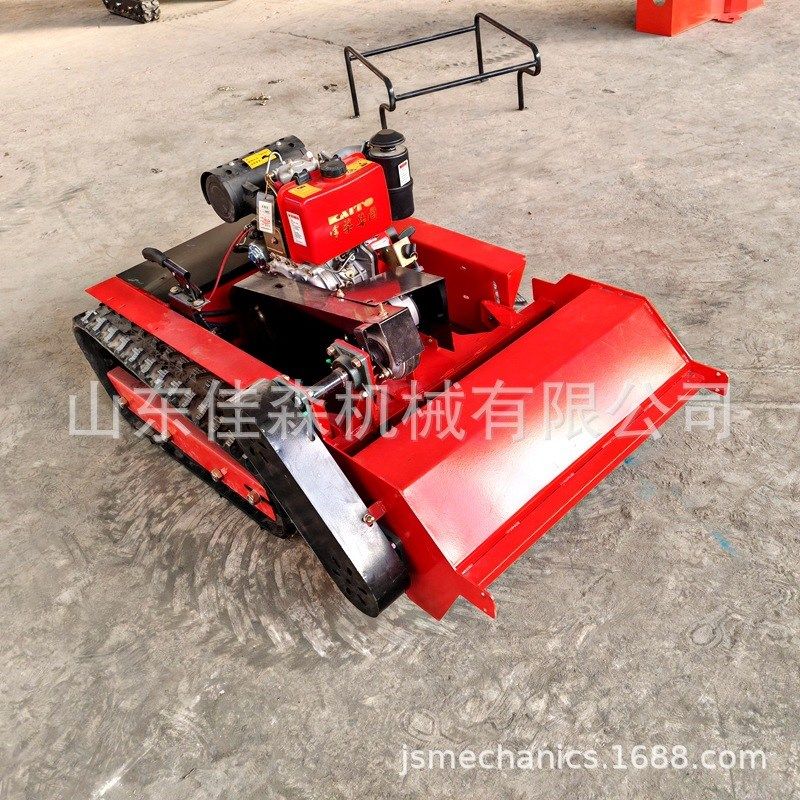 多功能柴油履带遥控割草机油电混动除草自走式汽油果园林场碎草机