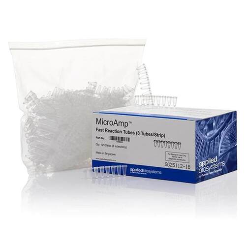 Thermo ABI 0.1/0.2ml荧光定量PCR8连管八连排 管盖 透明4358293