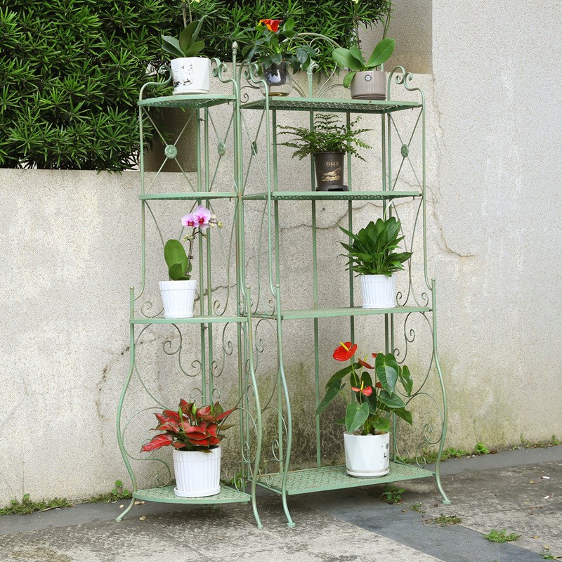 户外花架铁艺花园庭院阳台露台墙角装饰花盆架子多层落地式置物架