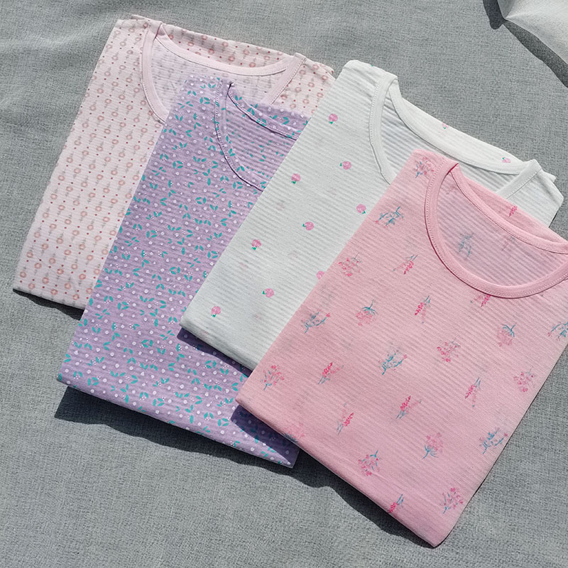 3样包邮120-140韩单 女童夏季薄款 小花短袖T恤短裤 家居套装
