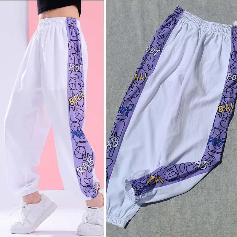 3样包邮140-160内单女童中大童春夏季 白色宽松休闲裤长裤防蚊裤