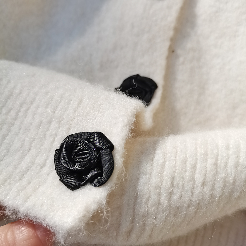 3样包邮8-14码z家女童 秋冬 甜美立体花朵针织衫毛衣开衫