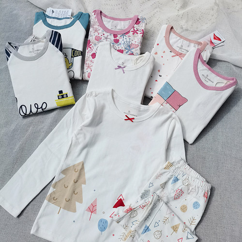 3样包邮110-150女童男童春秋家居套装棉毛衫裤秋衣秋裤两件套