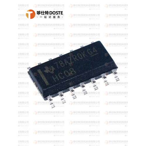 全新原装 SN74HC08DR 丝印74HC08D 封装SOP-14 四路输入逻辑芯片