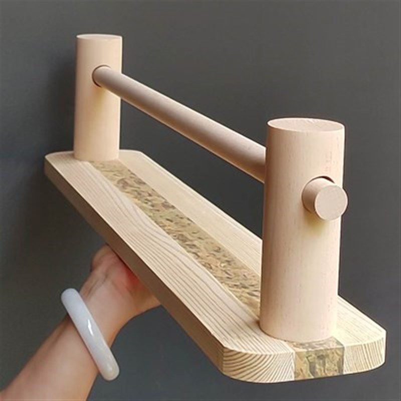 悦积分新款卷轴架实木单层架子书法长卷纸架书画巾挂架宣纸卷架