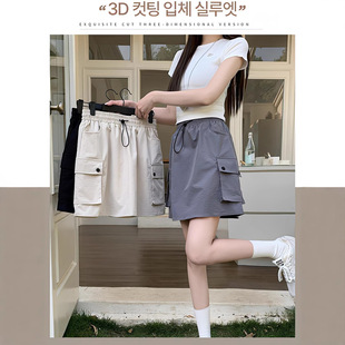 户外露营山系工装裙半身裙女夏运动短裙小个子裙子带内衬短款a字