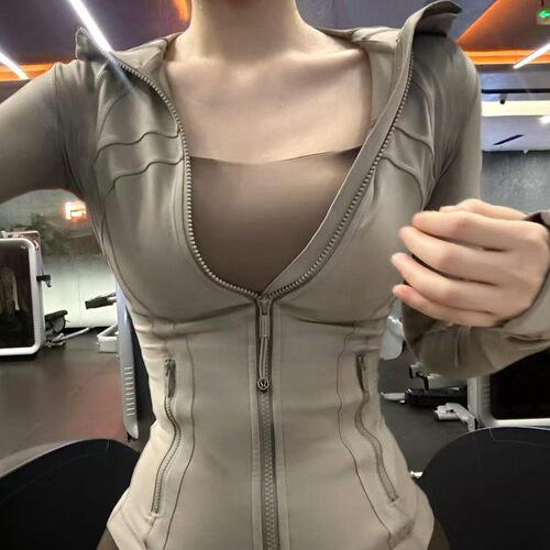 健身瑜伽服上衣女鱼骨防晒衣修身