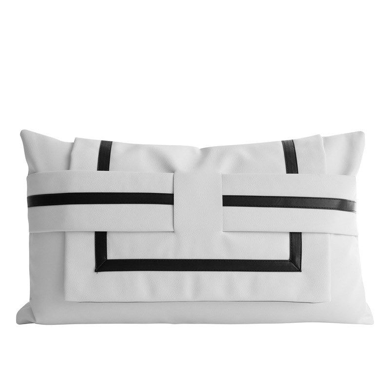 轻奢样板间床旗抱枕组合酒店别墅高档床尾巾沙发靠枕黑灰色条纹,床上用品,床盖,淘宝优惠券,粉丝福利购,淘宝优惠卷