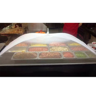 快餐车上的菜罩保温台操作台网纱罩防苍蝇盖菜罩长方型菜罩子大号