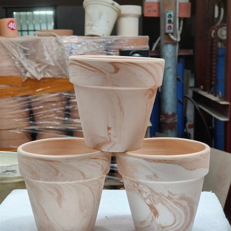 红陶玛奇朵吸水透气朱顶红秋海棠不焖根陶土多肉绿植花盆小店