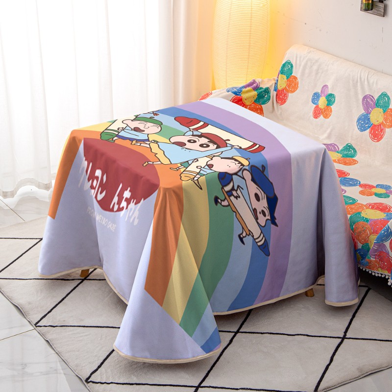 卡通加厚烤火桌子罩正方形烤火炉电暖炉桌罩茶几烤火桌布定制